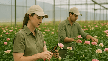 Cultivo de flores colombianas seleccionadas